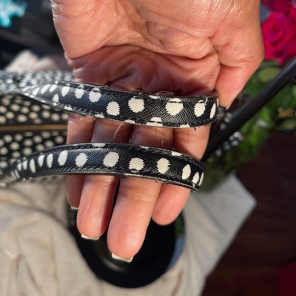 KATE SPADE, EUC LEATHER POLKA DOT TOTE BAG - Picture 7 of 9